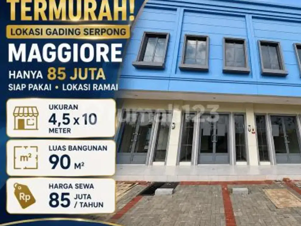 Ruko 2 Lantai Cuma 85 Juta Maggiore Premium Commercial Paramount Land