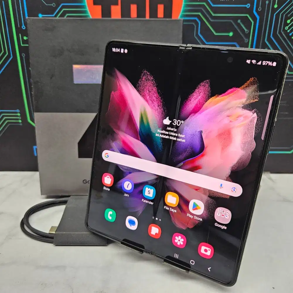 Samsung Galaxy Z Fold 3 5G 12/512GB Fullset SEIN Resmi NO Minus