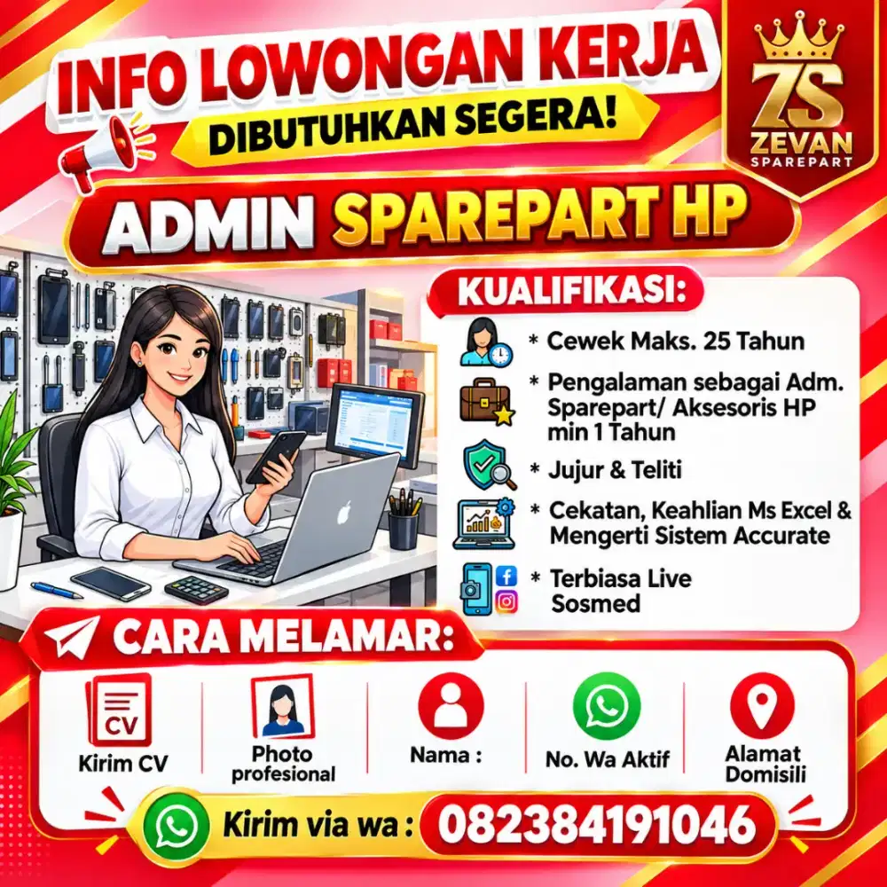 Loker Admin Sparepart HP
