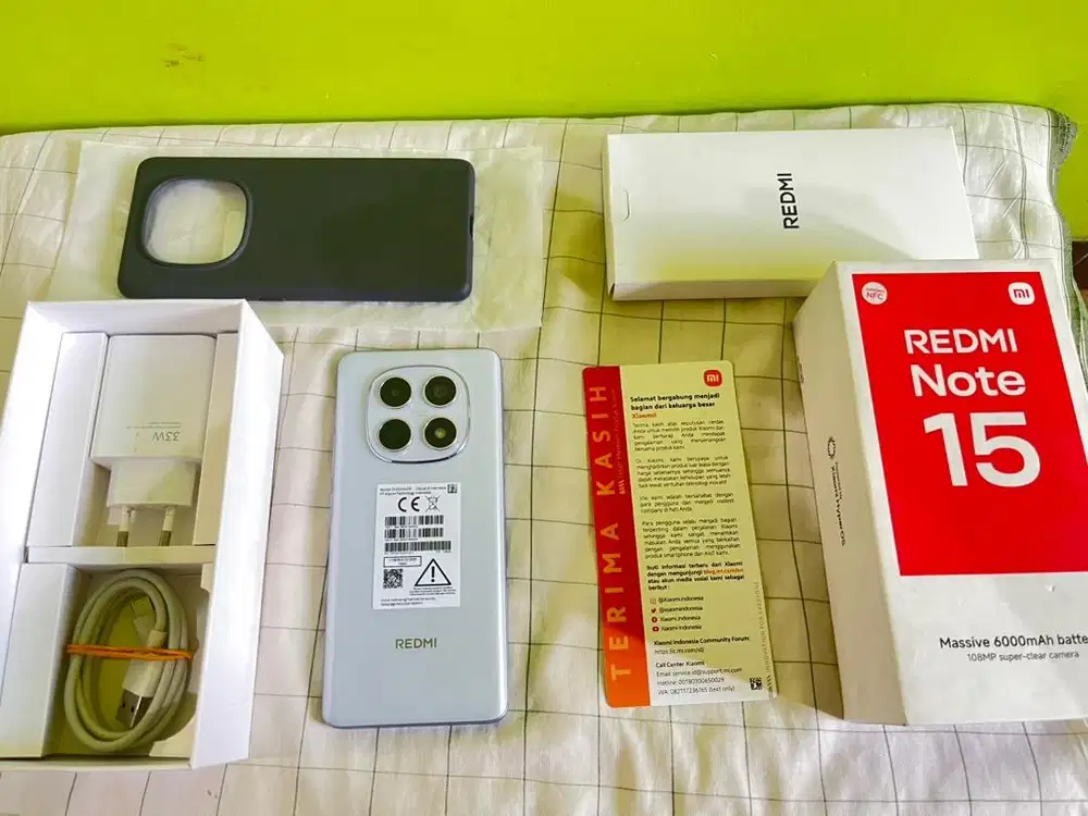 XIAOMI REDMI NOTE 15 4G 6/128 PEMAKAIAN SINGKAT BH 100% FULLSET ORI