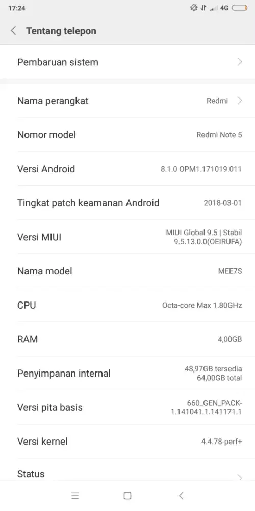 Redmi note 5 pro Ram 4/64