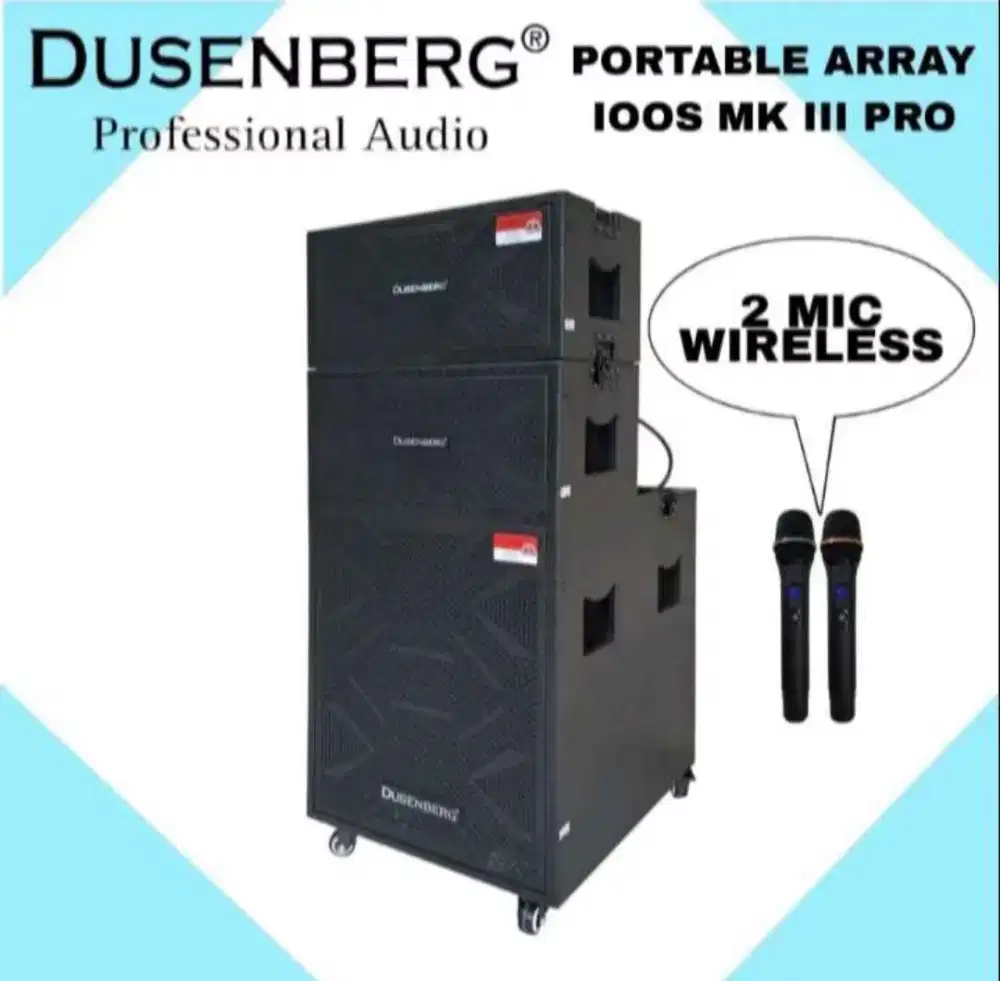 Speaker portable 15 inch dobel dusenberg ioos mkiii pro 3000watt