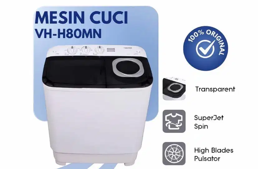 Mesin cuci toshiba VH-M80MN (segel)