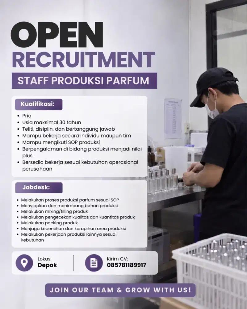 STAFF PRODUKSI PARFUM