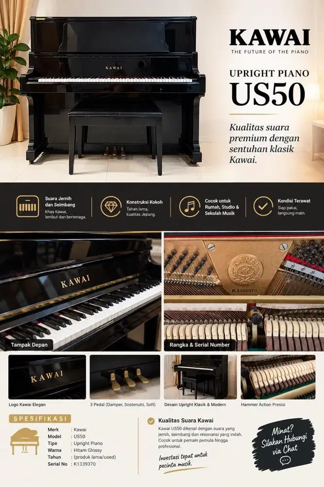 Upright Piano Kawai US-50