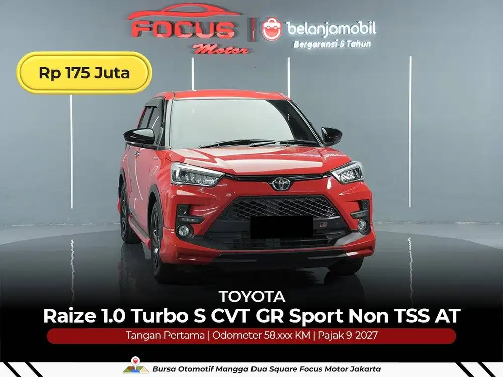 [ GARANSI 5THN ] Toyota Raize 1.0 Turbo S CVT GR 2021/2022/2023 MERAH