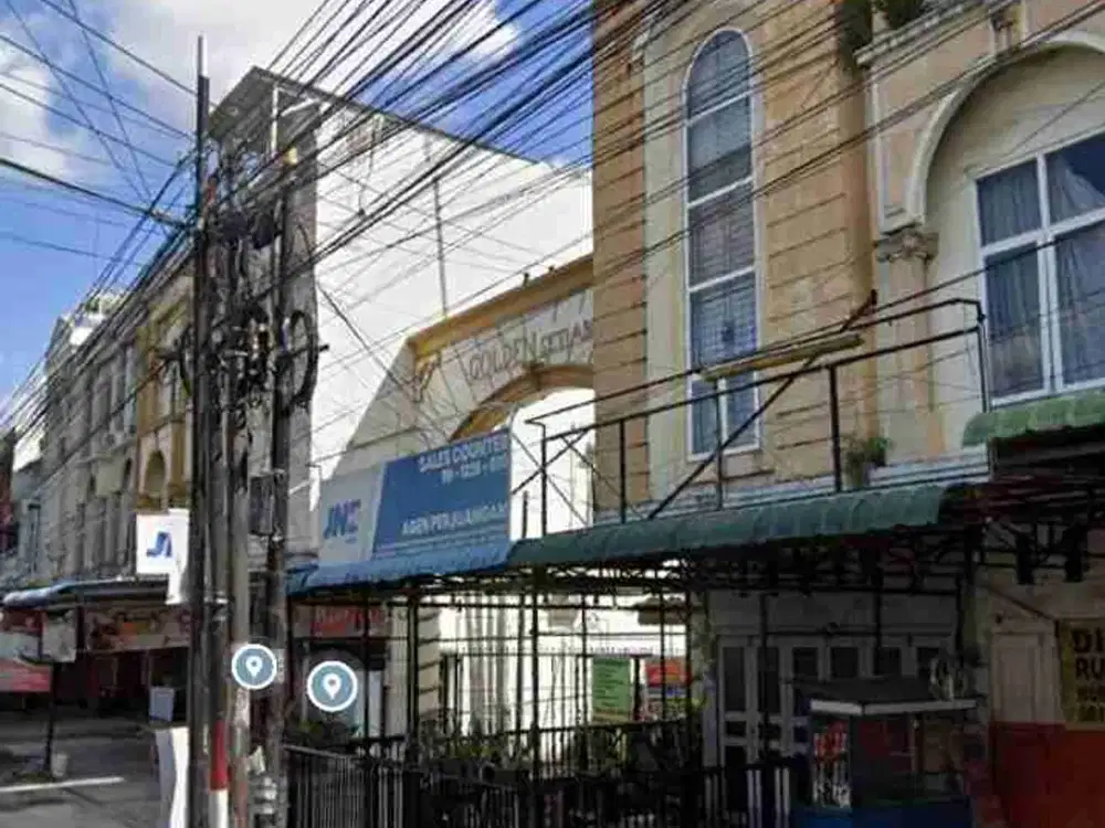 rumah dua lantai di jalan besar perjuangan Medan Sunggal