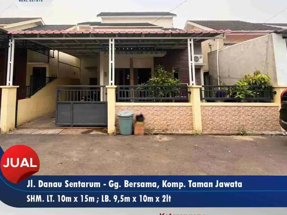 RUMAH DI JUAL 2lantai JL DANAU SENTARUM HH BERSAMA KOMPLEK TAMAN JAWATA.. RUMAH SIAP HUNI.. KONDISI RUMAH SANGAT TERAWAT DAN FULL FURNITUR. DAN BANYAK BONUS.. AC. KITCHEN SET.. TONG AIR 1200L...GROUND TANK 5M.DAM BESERTA 1 GUDANG