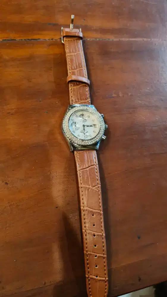 Folli Follie Ori, Brown Strap Watch