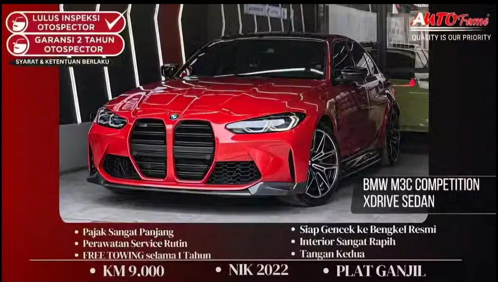 KM9RB BMW M3C Competition xDrive Sedan NIK 2022 Toronto Red Metallic