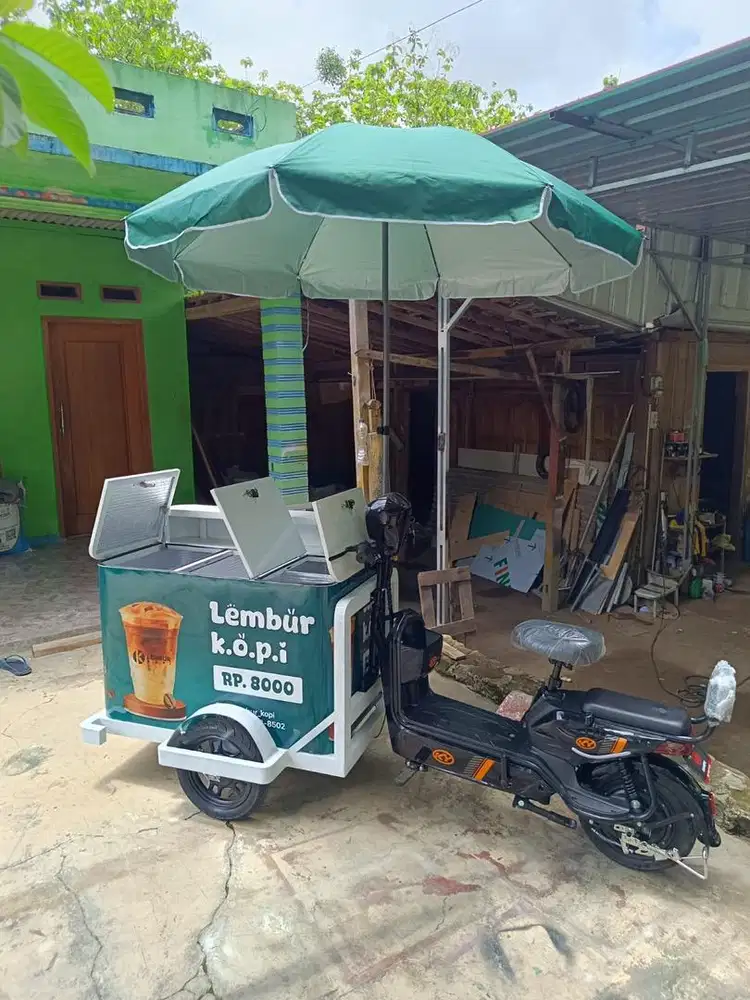 Gerobak kopi sepeda listrik