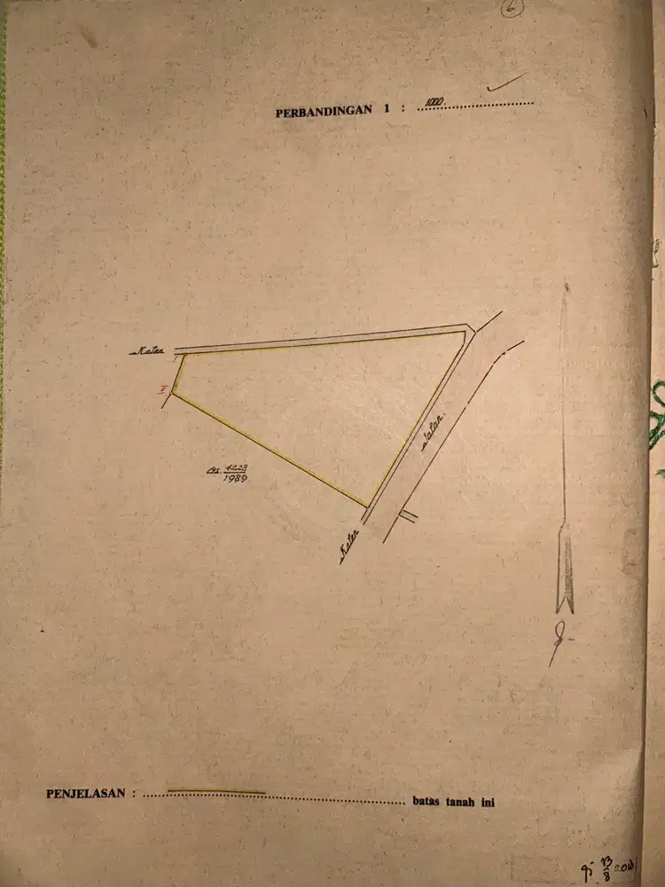 Di jual tanah sawah pinggir jalan aspal