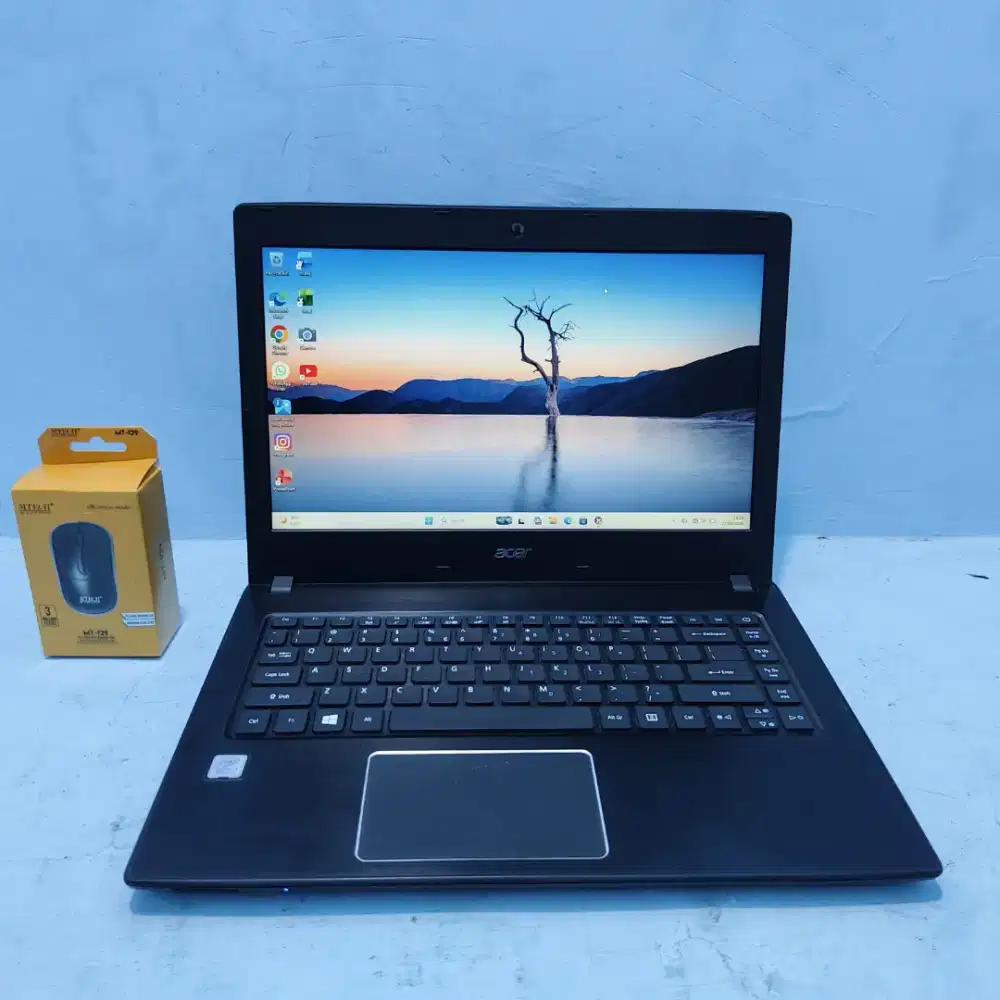Laptop Acer Travelmate Slim Core i3 Gen 8 Ram 8GB bonus Mouse Baru