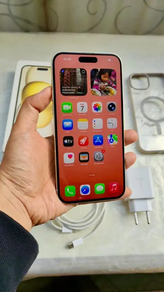 iphone 15 plus 128 Ibox lengkap normal ttbt