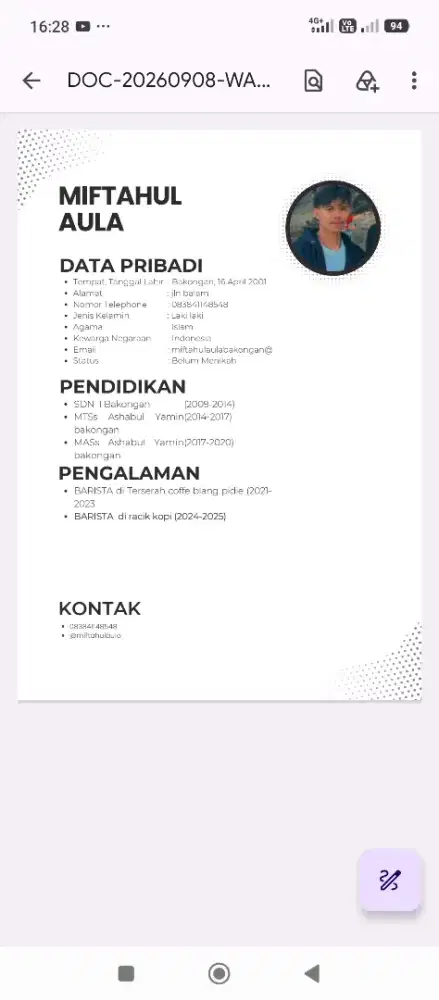 Mencari pekerjaan