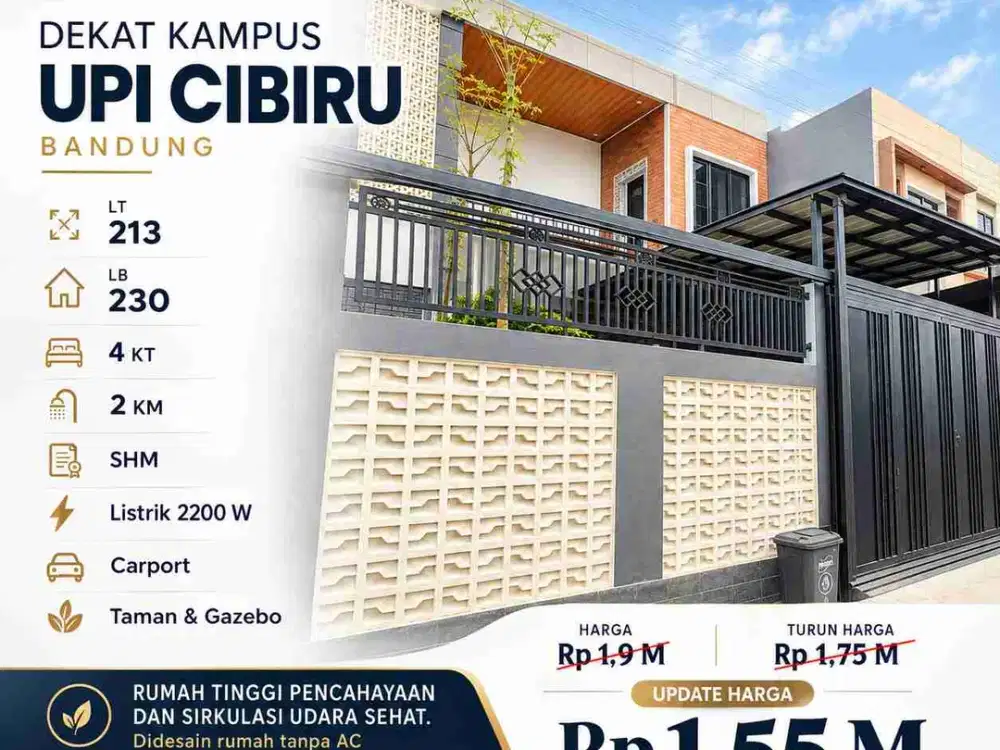 DIJUAL CEPAT Rumah nyaman terawat dekat Kampus UPI Cibiru, Bandung