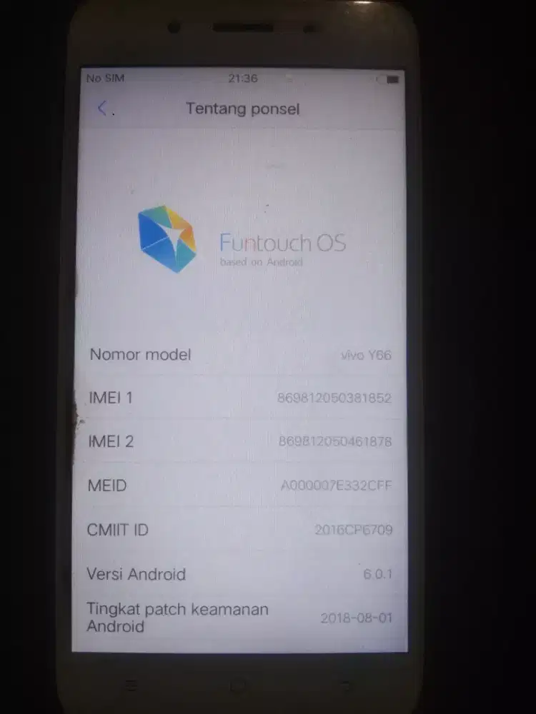 Jual  HP vivo y66