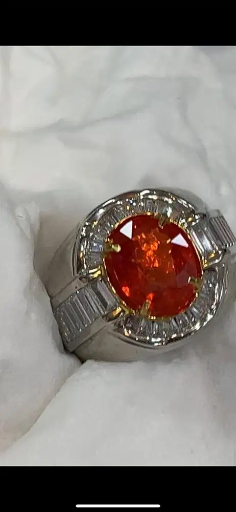 natural pinkish orange sapphire padparaca