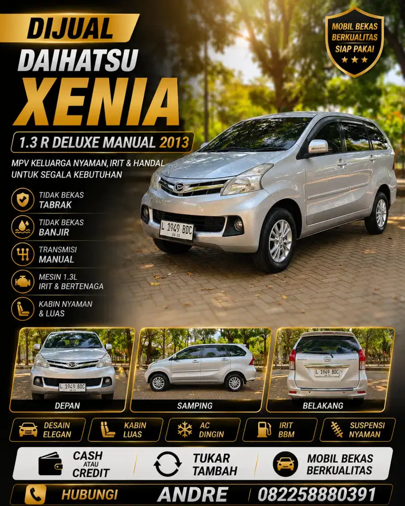 Daihatsu Xenia 1.3 R Deluxe Manual 2013