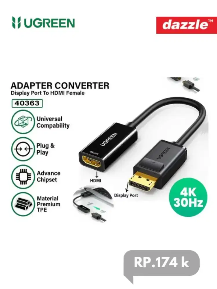 Adapter converter display port to HDMI UGREEN