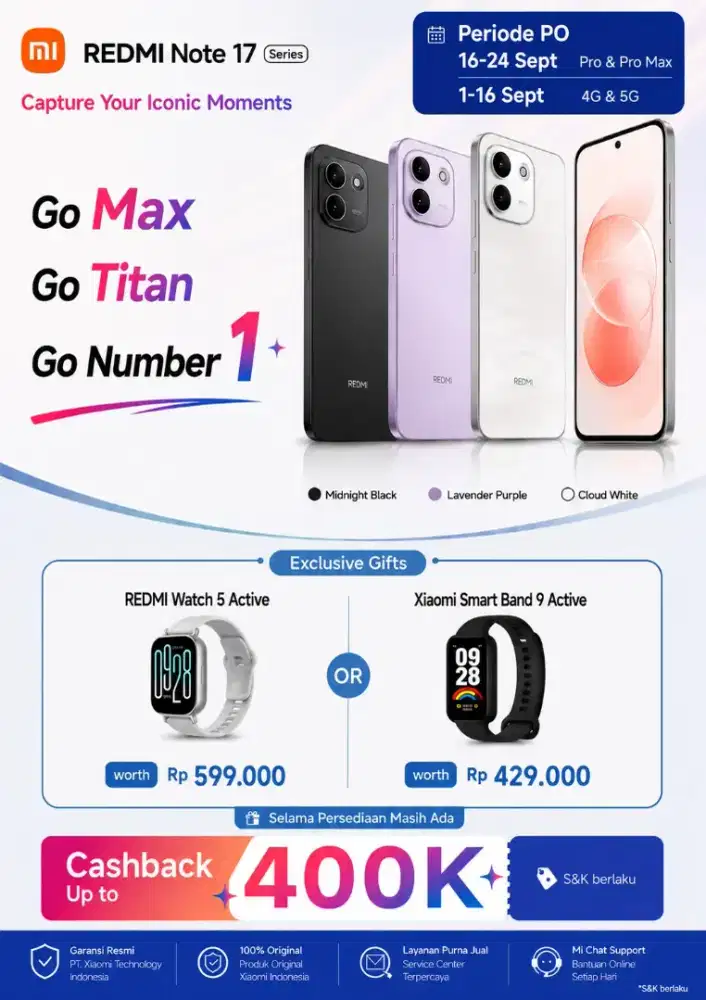 PRE ORDER REDMI NOTE 17 SERIES