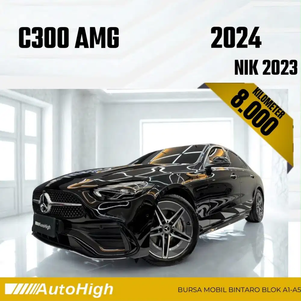 DP10% [Km8.000] C300 AMG 2023 Black Reg 2024 #AUTOHIGH