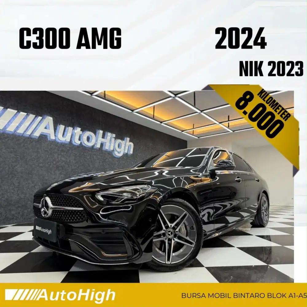 DP10% [Km8.000] C300 AMG 2023 Black Reg 2024 #AUTOHIGH