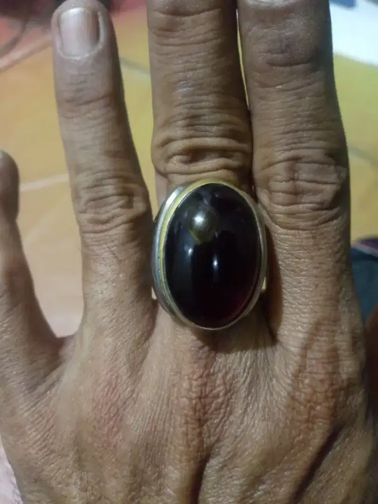 batu cincin yaman black red mantap