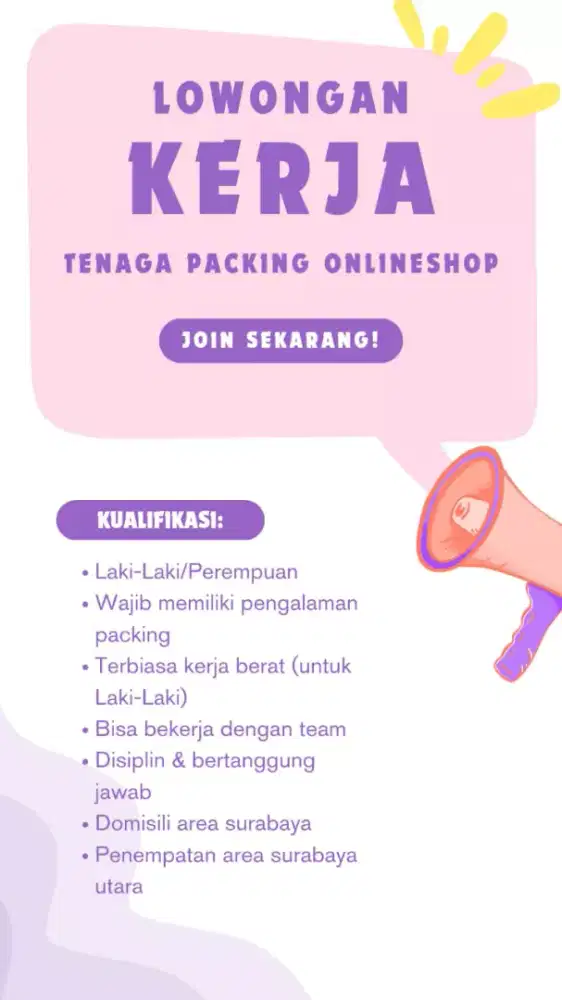 Tenaga Packing Onlineshop