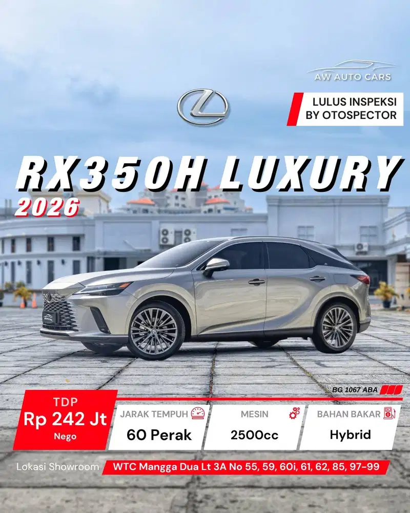[KM 58 PERAK] Lexus RX350h NIK 2026 RX 350h 2024 RX350 Hybrid 2025