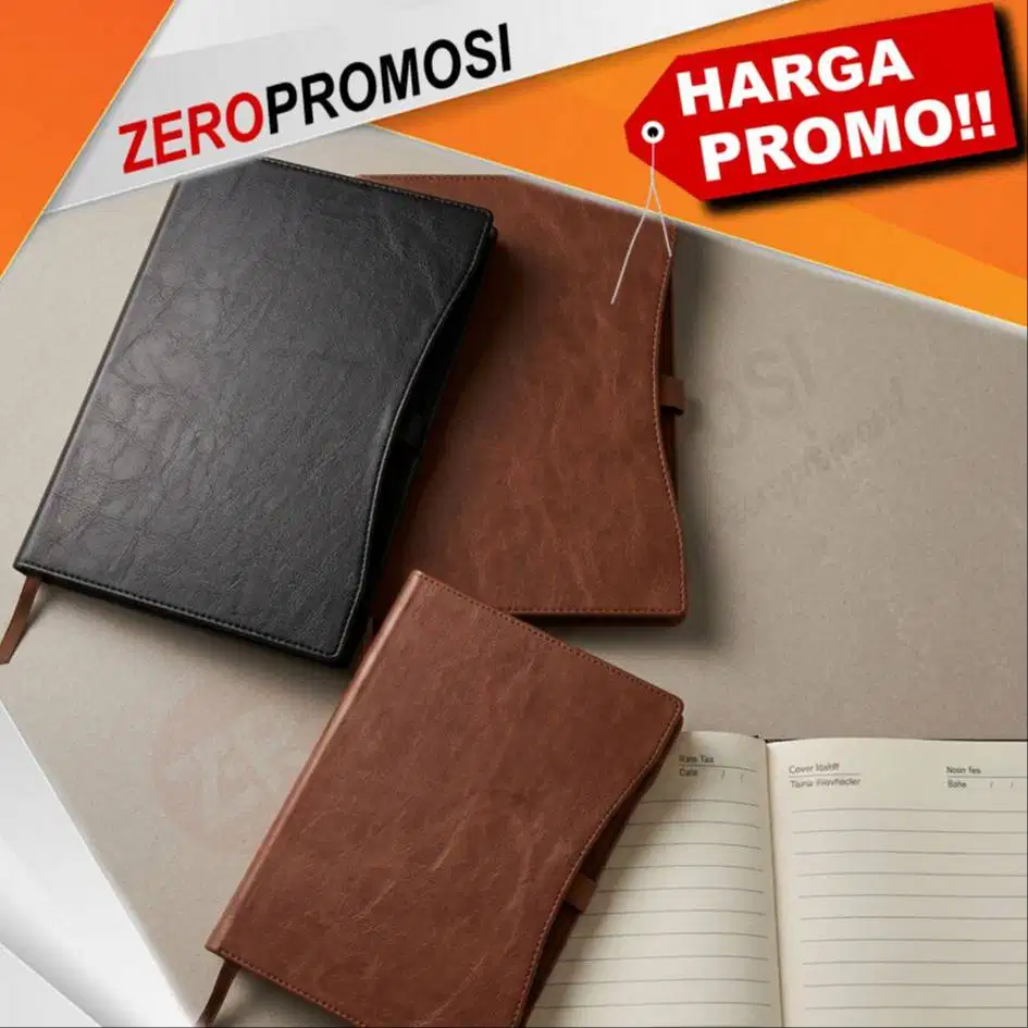 Agenda Kulit Premium A5 AG 03 Custom Logo untuk Souvenir