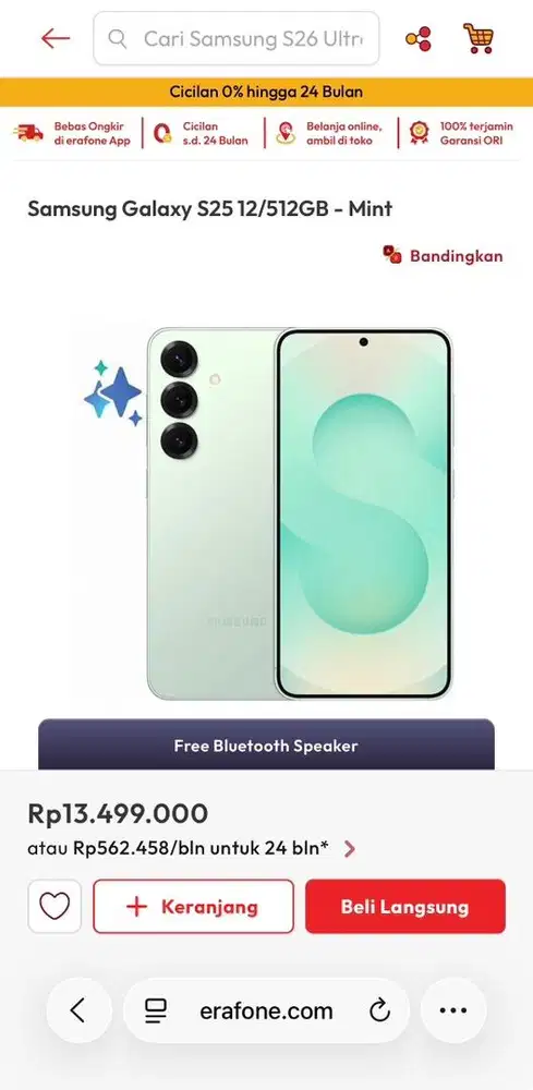 Samsung s25 512gb baru segel garansi sein 1th