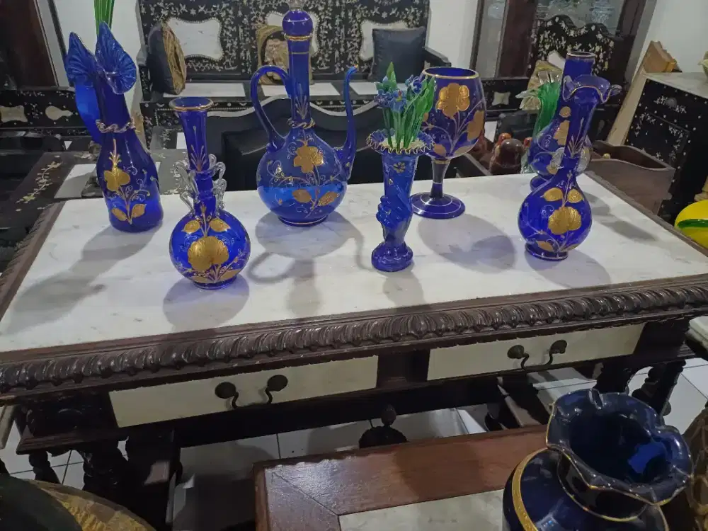 Iranian glass of cobalt blue