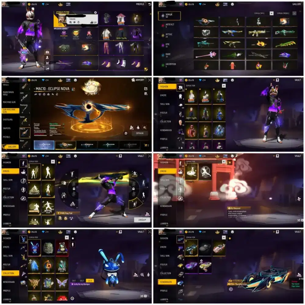Jual Akun FF spek idaman 100% Asli Real Amanah & Tepercaya