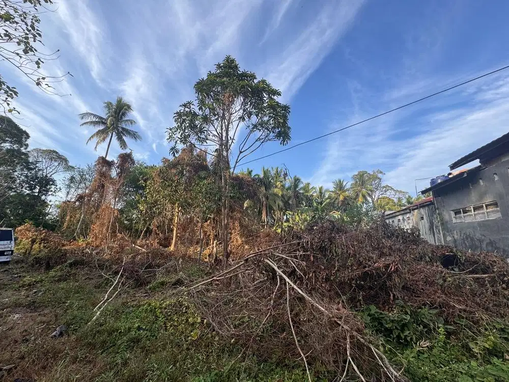 Di jual tanah 1218M di belakang prumnas tibung raya permai