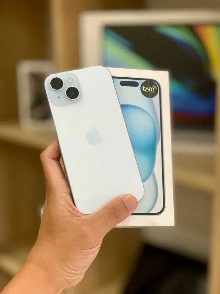 Iphone 15 128gb Blue IBOX GARANSI JANUARI 2027 LIKE NEW Malang Batu