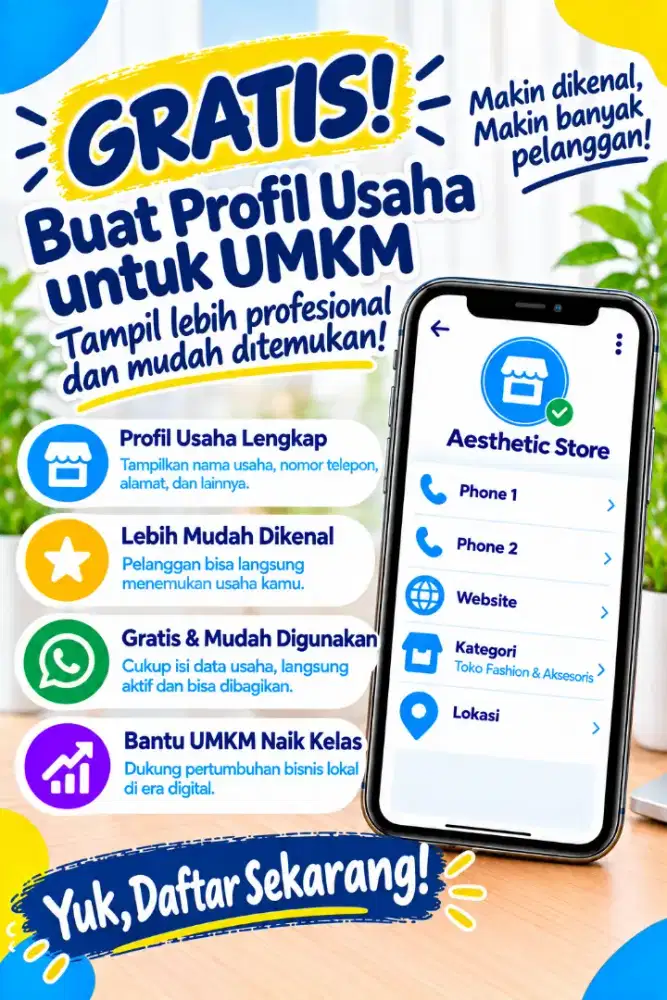 Buat Profil Usaha UMKM Gratis - makin di kenal & banyak pelanggan