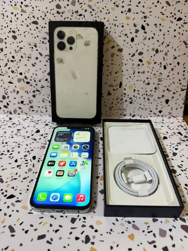 Iphone 13 promax 128 Silver IBOX minus tipis fullset