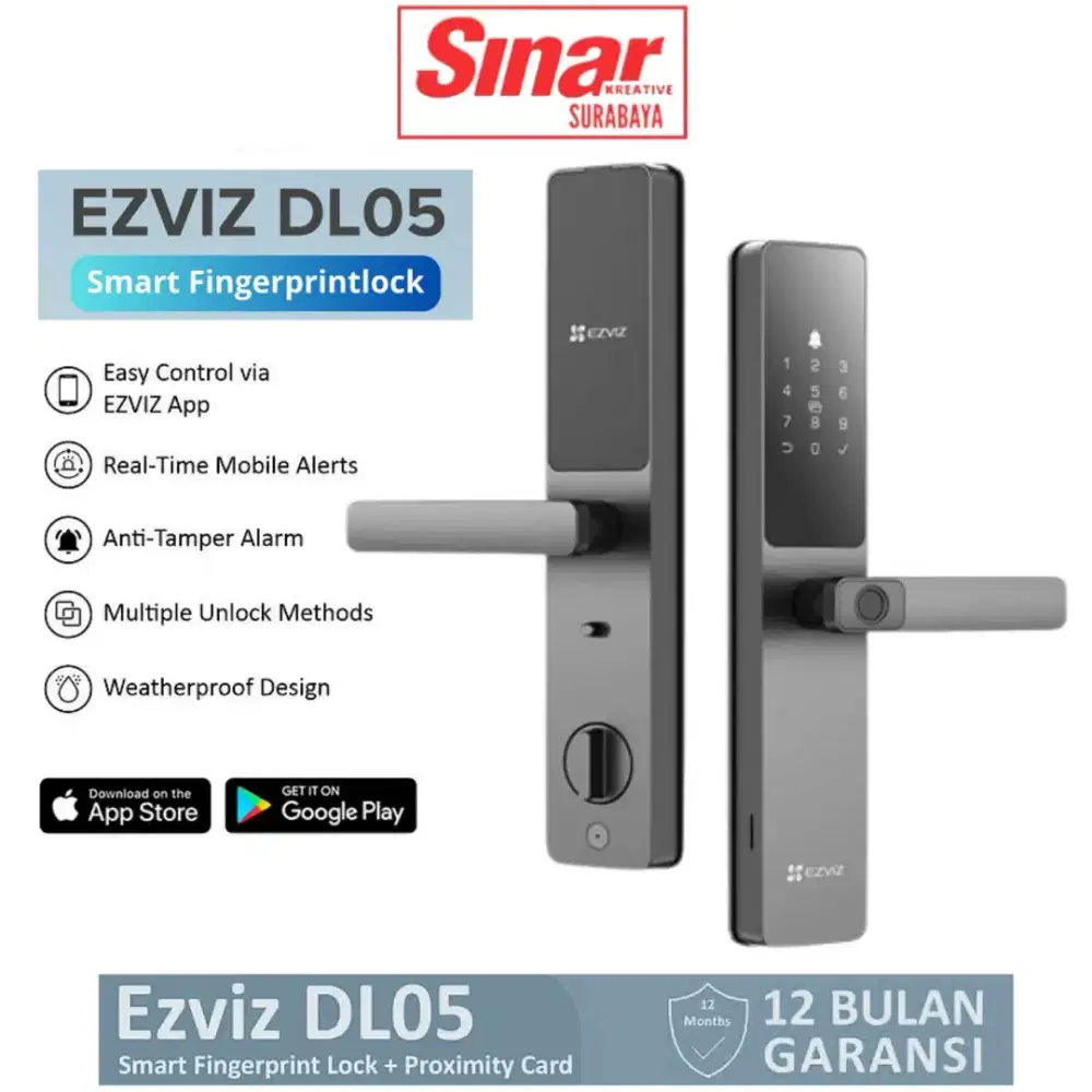 Smart Lock Door Fingerprint Kontrol Alarm Koneksi Bluetooth Wifi