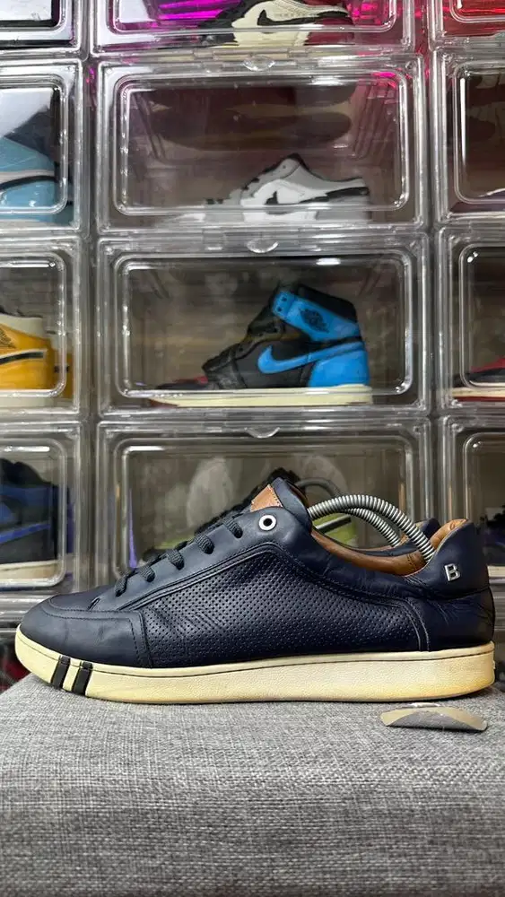BALLY SWITZERLAND LEATHER DARK NAVY