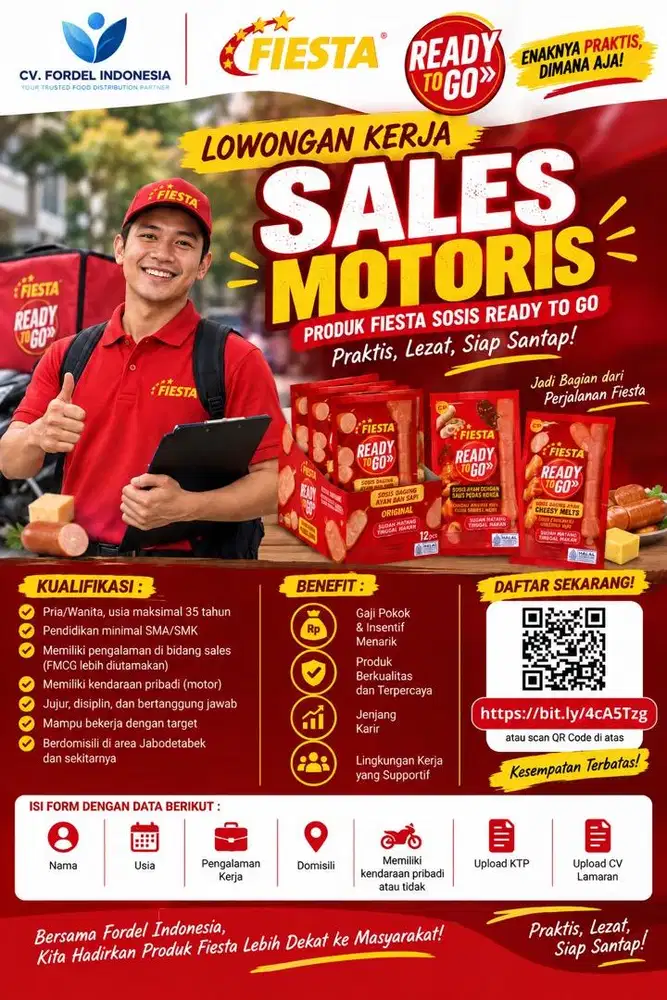Sales Motoris Produk Fiesta Sosis Ready to Go