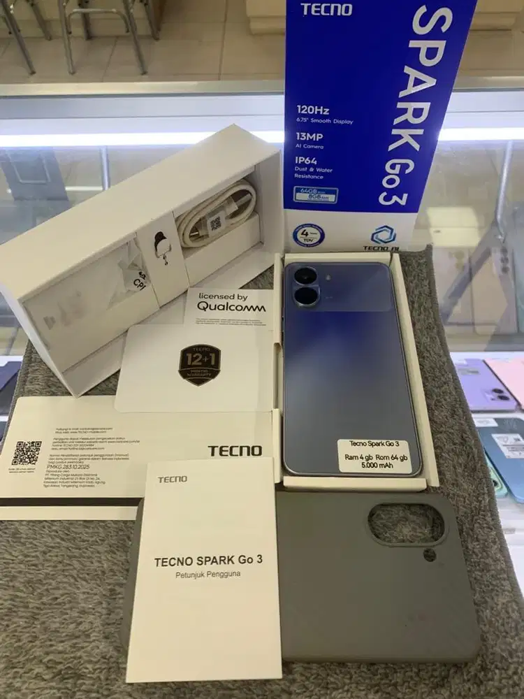 Tecno Spark Go 3 4/64gb garansi on