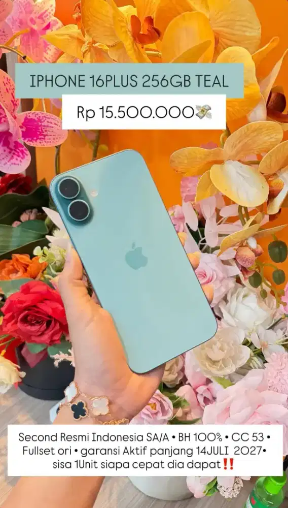 iPhone 16 Plus 256gb Garansi Resmi