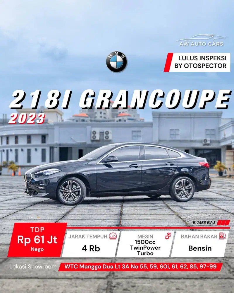 [KM 7 RB] BMW 218i GranCoupe NIK 2023 Gran Coupe 2024 m Sport MSport