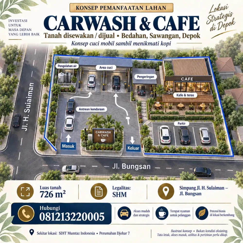 DISEWAKAN/DIJUAL LAHAN KOSONG - BEDAHAN SAWANGAN