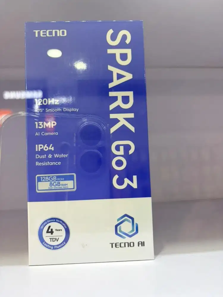 Tecno spark go 3 ram 4/128gb baru garansi resmi nasional