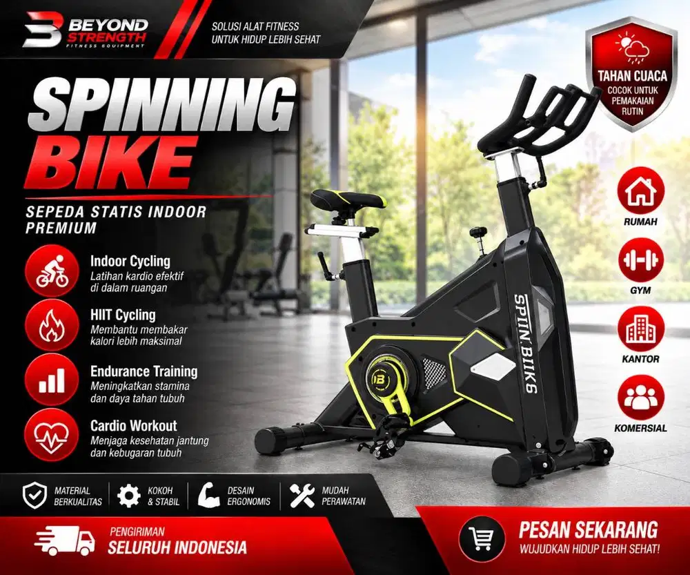 JUAL SPINNING BIKE PURWOKERTO – SEPEDA STATIS PREMIUM UNTUK HOME GYM &