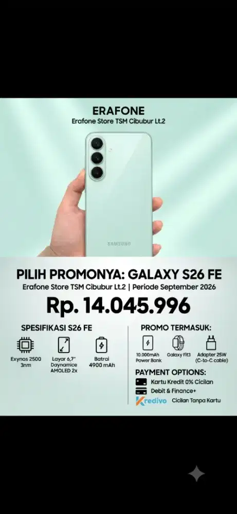 Cicilan Samsung s26 fe cukup pakai ktp