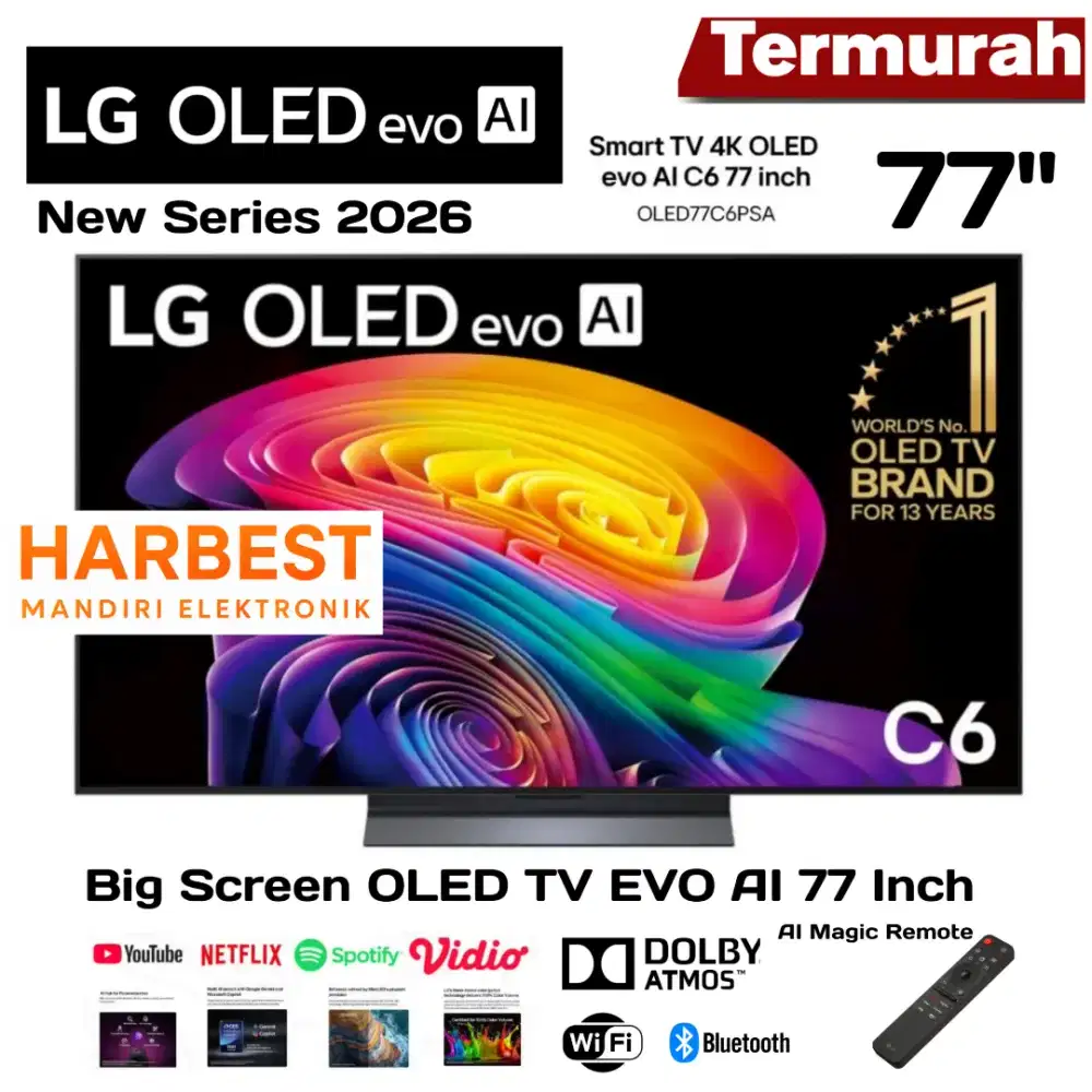 LG OLED EVO AI 77 C6 2026 Netflix TV Gaming MEMC DolbyAtmos Filmmaker