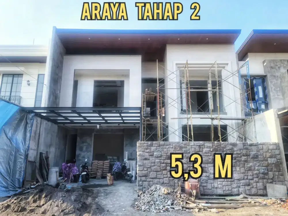 BARU GRESS  RUMAH MODERN TROPIS MEWAH ARAYA 2 GALAXY BUMI PERMAI SURABAYA TIMUR. DEKAT MERR, MANYAR, KLAMPIS, ITS, Dsb